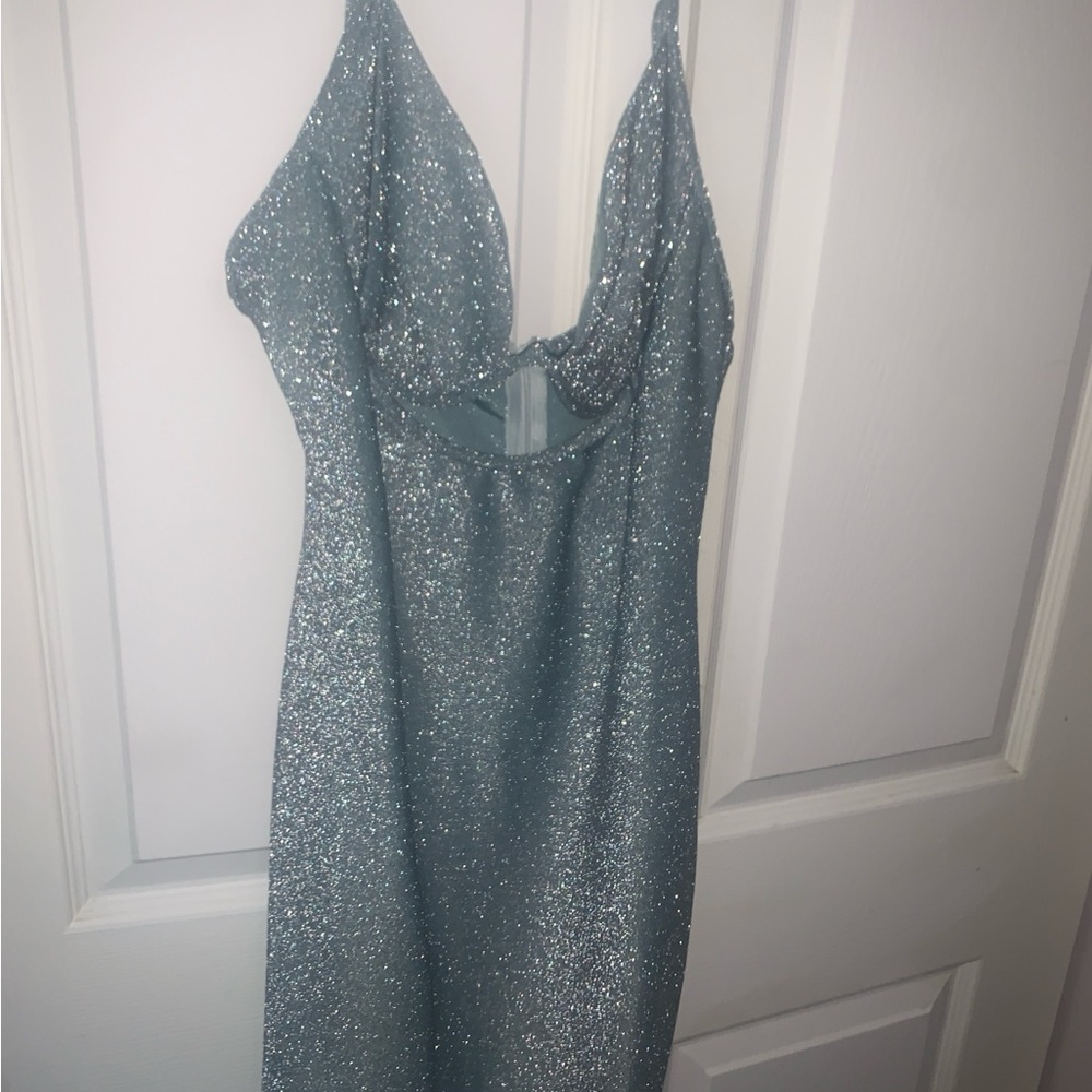 Elegant Glittering Blue Dress